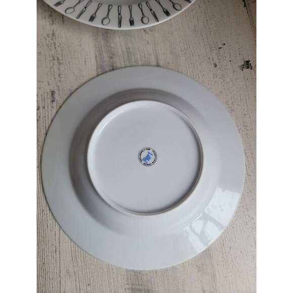 Pier 1 rimmed plate spoon Fork knife Chef‎ home dish - Picture 7 of 8